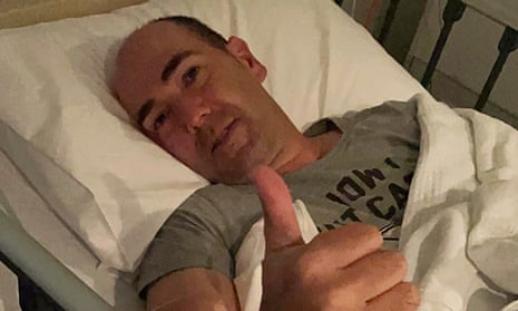 Sydney man Jonathan Herrman in hospital after eating a wild mushroom that had grown on his front lawn. It made him violently ill. 