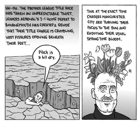 David Squires on … the TikTok of the clock as Arsenal’s title charge falters, panel 1