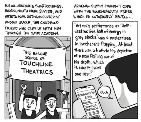 David Squires on … the TikTok of the clock as Arsenal’s title charge falters, panel 3