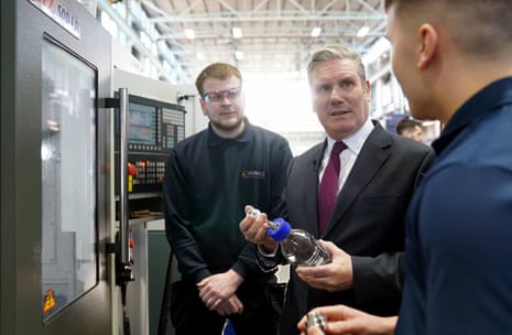 Labour leader Keir Starmer during a visit to Warwick University in Coventry today.
