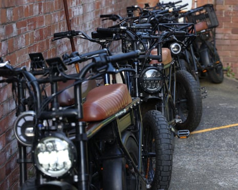Illegal ebikes seized by NSW police in Manly. Three dozen bikes are set to be destroyed in the coming weeks.