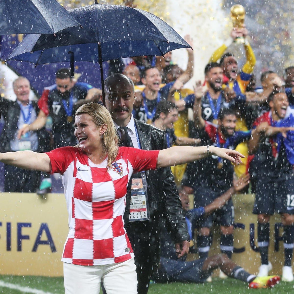 Croatia S Real World Cup Star The President In The Stands World News The Guardian