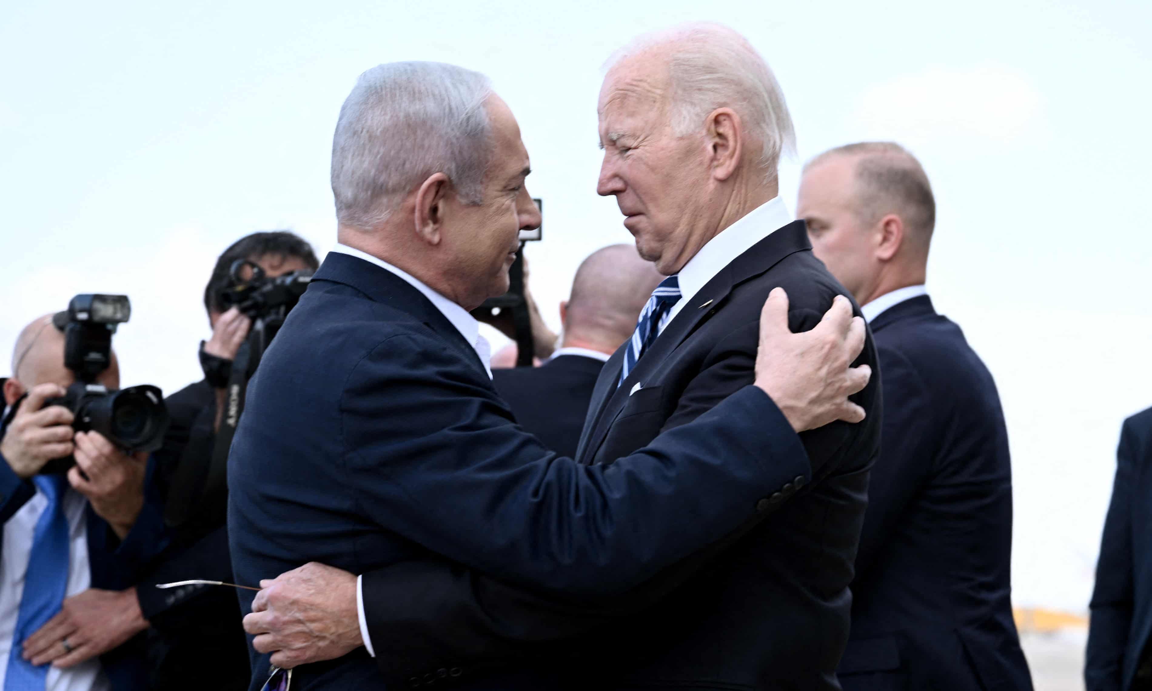 Biden inches away from Netanyahu as Israeli PM fails to heed US on Gaza (theguardian.com)