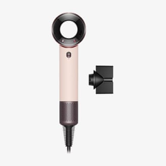 Dyson Supersonic Travel hairdryer in ceramic pink.