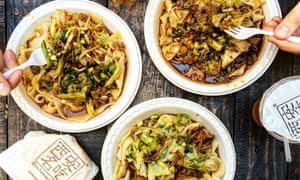 Dishes at Xi’an Famous Foods, New York City