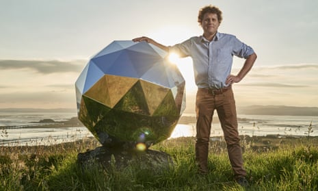 Peter Beck, of Rocket Lab, with the Humanity Star