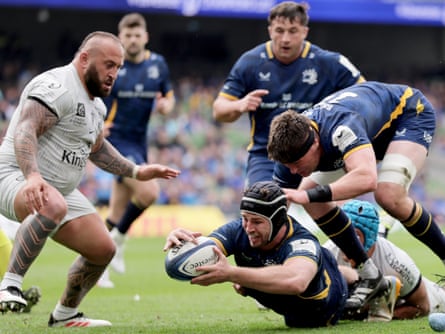 Caelan Doris scores Leinster’s fourth try