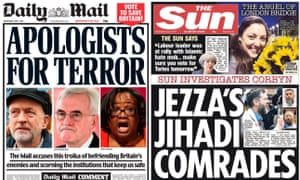 The Daily Mail and Sun front pages on 7 June.