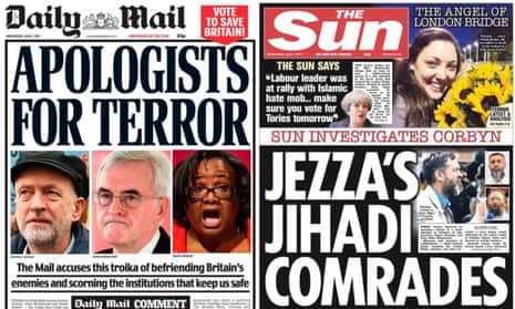 The Daily Mail and Sun front pages on 7 June.