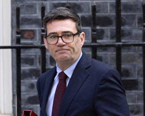 Andy Burnham departs 10 Downing Street for PMQs on Wednesday