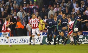 Michael Brown’s deflected free-kick gets the Blades back into the game.