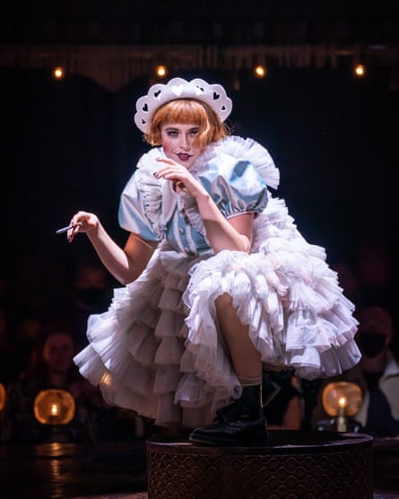 Jessie Buckley on stage in her acclaimed role as Sally Bowles in Cabaret
