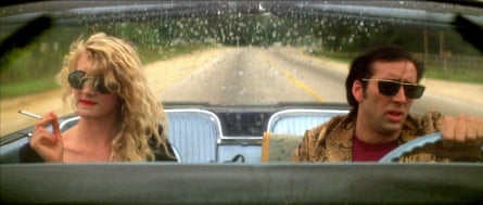 Laura Dern as Lula and Nicolas Cage as Sailor in Wild at Heart, 1990.