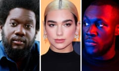 Michael Kiwanuka, Dua Lipa and Stormzy.