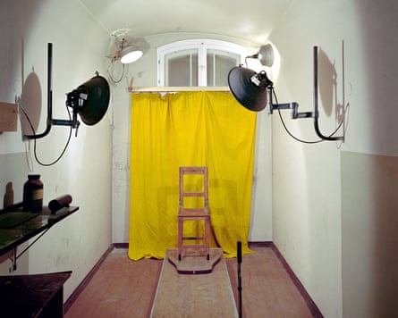 The room where detainees would be positioned for their mug shot at Potsdam prison.