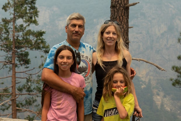 The Ford family, visiting from Malibu, decided to skip their hike because of the smoke.