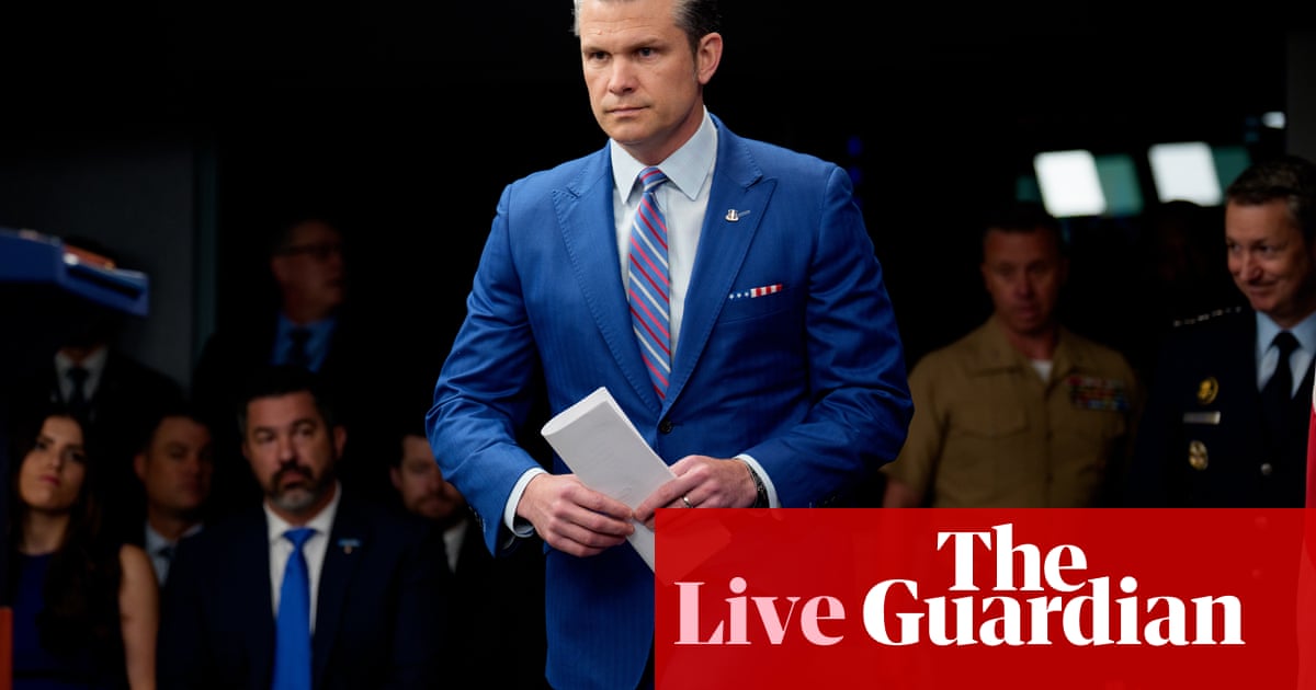 Hegseth gives press conference about Trump’s attack on Iran – live | Trump administration Hegseth gives press conference about Trump’s attack on Iran – live | Trump administration
