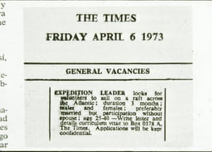 Genovés’s advert for volunteers