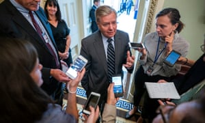 Lindsey Graham speaks to the media on Capitol Hill.