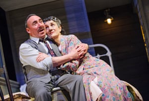 Harriet Walter (Linda Loman) and Antony Sher (Willy Loman) in Death of a Salesman by Arthur Miller at the Royal Shakespeare Theatre, Stratford-Upon-Avon, 2015