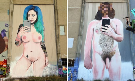 Lushsux artwork of nude selfies in Geelong