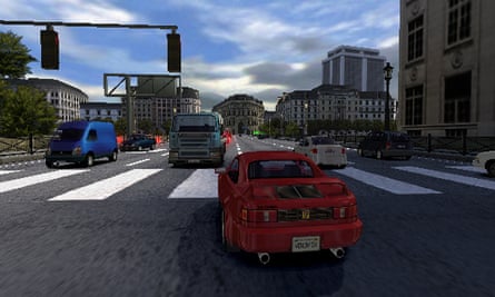 A development version of Burnout for the PS2.