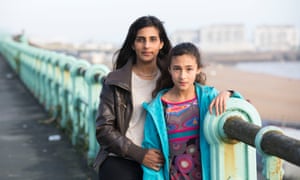 Anoushka Visvalingam with her daughter on Brighton promenade