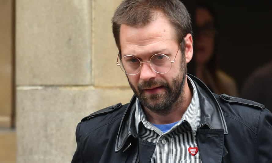 Community service … Tom Meighan leaves Leicester magistrates’ court in July 2020.