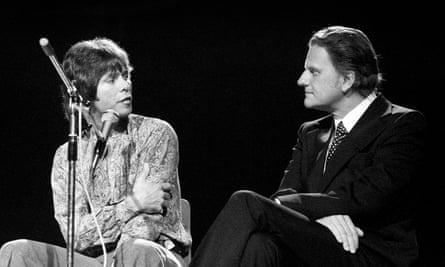 Cliff Richard, left, with Billy Graham in 1973.