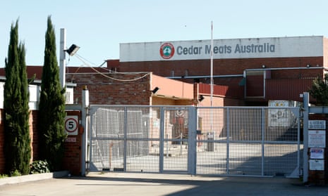Cedar Meats abattoir, the site of one of the largest coronavirus clusters in Victoria. 