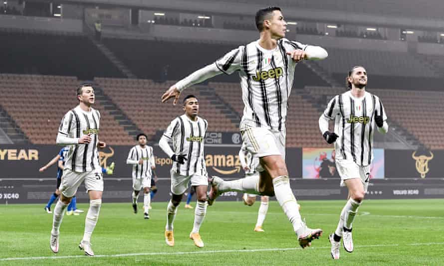 Cristiano Ronaldo strikes twice to give Juventus edge over Inter in Coppa  Italia | Juventus | The Guardian