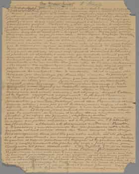 First page of Van Gogh letter
