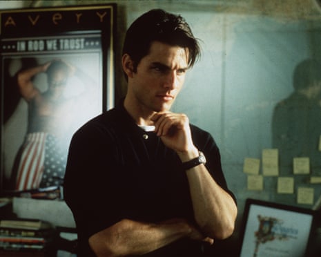 Tom Cruise in a still from the film Jerry Maguire.
