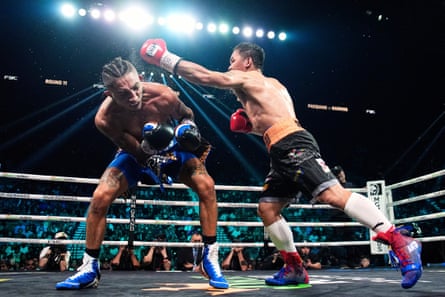 Mario Barrios, left, fights Manny Pacquiao on Saturday in Las Vegas.