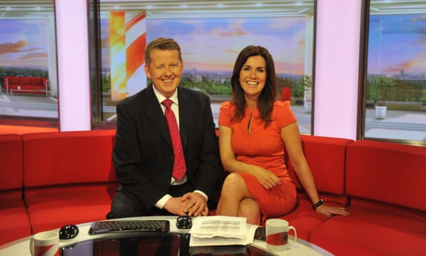 Bill Turnbull and his co-presenter Susanna Reid on the BBC Breakfast couch in 2012, the year the show moved to Salford.