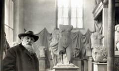 Auguste Rodin in his Museum of Antiquities at Meudon on the outskirts of Paris, about 1910.