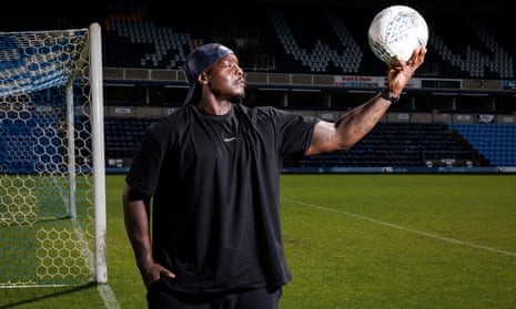 Adebayo Akinfenwa at Wycombe’s Adams Park stadium this week.
