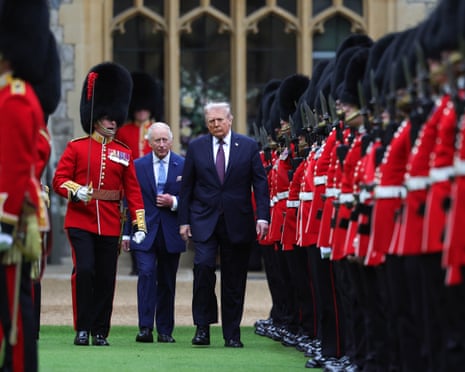 King Charles and US president Donald Trump in Windsor.