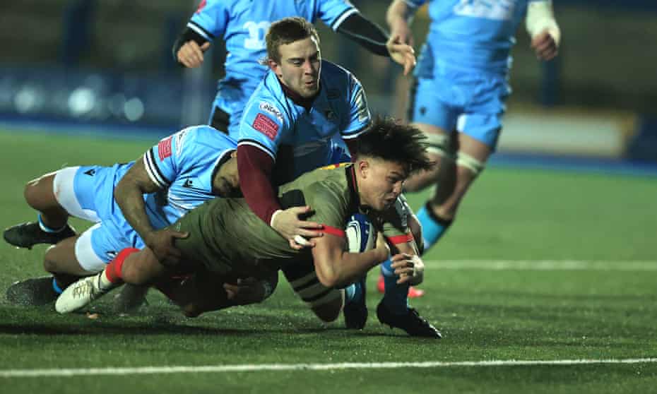 Marcus Smith scores Harlequins’ fifth try during their dramatic comeback win