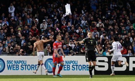 Dries Mertens and Victor Osimhen of SSC Napoli celebrate the 3-0