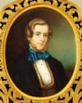 portrait of young man in ornate frame