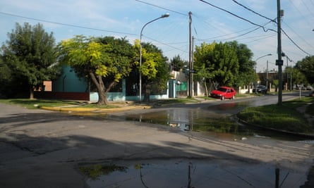 The remnants of flooding in Las Tunas neighbourhood.