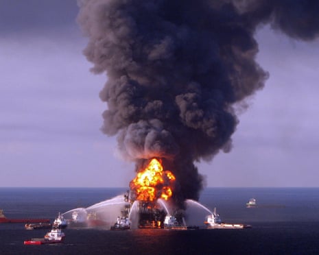 (FILES) A file photo taken on on April 21, 2010 shows a US Coast Guard handout image of fire boat response crews as they battle the blazing remnants of the BP operated off shore oil rig, Deepwater Horizon, in the Gulf of Mexico. A drilling engineer for British oil giant BP was cleared of obstructing justice during the 2010 Gulf of Mexico oil spill, his lawyers said November 6, 2015. Kurt Mix, who worked on efforts to stop oil from gushing out of BPâs runaway well, was found guilty in 2013 of obstruction charges because he deleted text messages sent to and received from his manager. Prosecutors dropped the obstruction charges against Nix Friday after he agreed to plead guilty to a single misdemeanor charge. AFP PHOTO/US COAST GUARD/RESTRICTED TO EDITORIAL USEHO/AFP/Getty Images