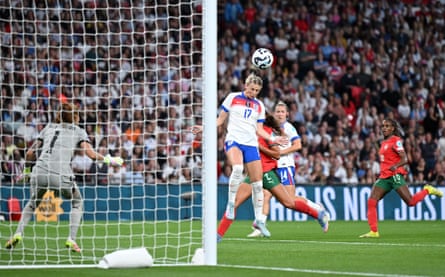 Chloe Kelly came on as a substitute in the second half and scored within four minutes, heading home Beth Mead’s pinpoint cross.