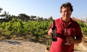 Nikos Afianes in his vineyard