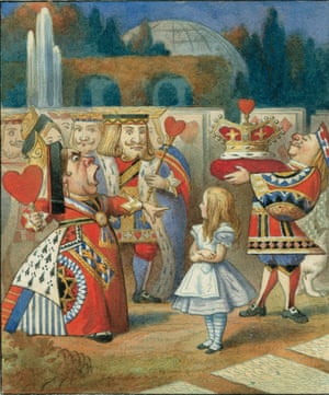 Alice and the Queen of hearts