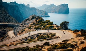 on the vacation through the roads of mallorca (majorca) with the bike