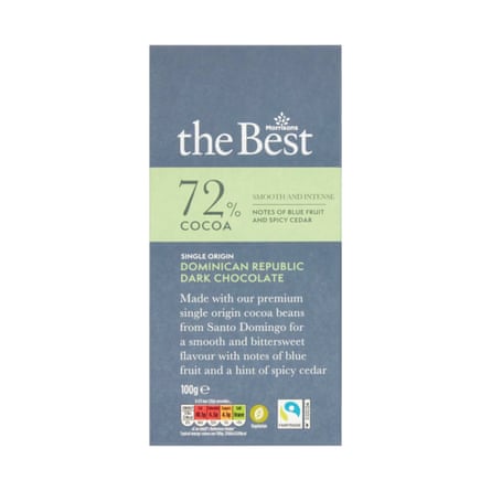 Morrisons The Best 72% Cocoa Dominican Republic Dark Chocolate