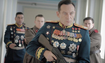 Jason Isaacs as Marshal Zhukov in The Death of Stalin.