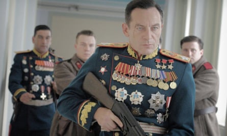 Jason Isaacs as Marshal Zhukhov in The Death of Stalin.